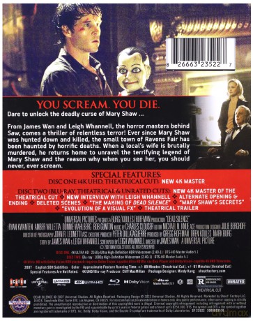 Dead Silence (Martwa cisza) [Blu-Ray 4K]+[Blu-Ray]