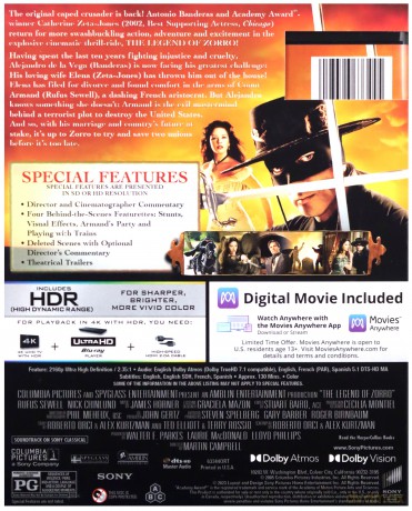 The Legend of Zorro (Legenda Zorro) [Blu-Ray 4K]+[Blu-Ray]