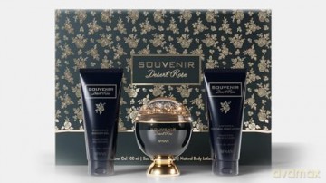 Afnan Souvenir Desert Rose - Woda perfumowana 100 ml + sprchový gel 100 ml + tělové mléko 100 ml
