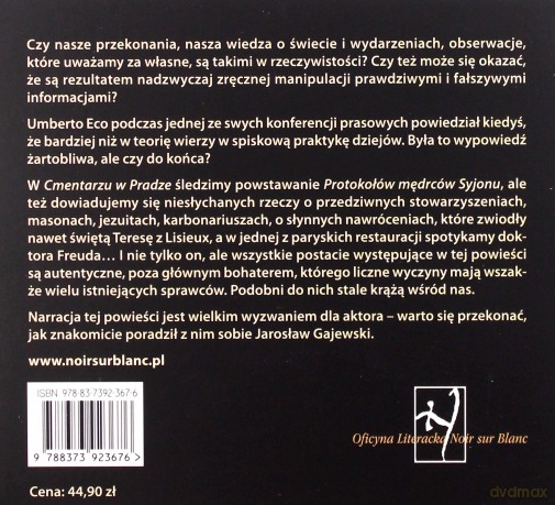 Cd Mp3 Cmentarz W Pradze - Umberto Eco [KSIĄŻKA]