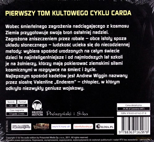 Gra Endera - Orson Scott Card [AUDIOBOOK] [CD-MP3]