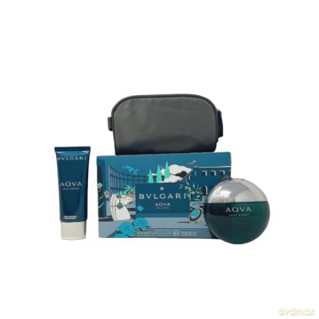 Bvlgari Aqva Pour Homme - Woda toaletowa 100 ml + aftershave 100 ml + cosmetic bag