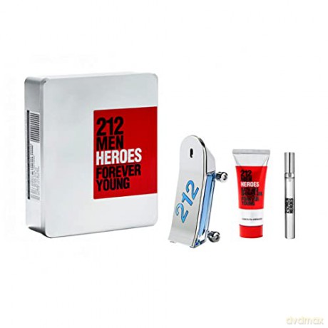 Carolina Herrera 212 Heroes - Woda toaletowa 90 ml + sprchový gel 100 ml + Woda toaletowa 10 ml