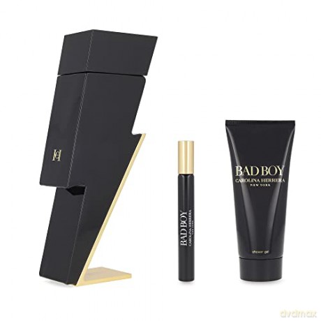 Carolina Herrera Bad Boy - Woda toaletowa 100 ml + sprchový gel 100 ml + Woda toaletowa 10 ml
