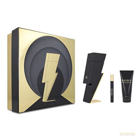 Carolina Herrera Bad Boy - Woda toaletowa 100 ml + sprchový gel 100 ml + Woda toaletowa 10 ml