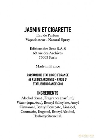 Etat Libre D´Orange Jasmin Et Cigarette - Woda perfumowana - Volume: 100 ml