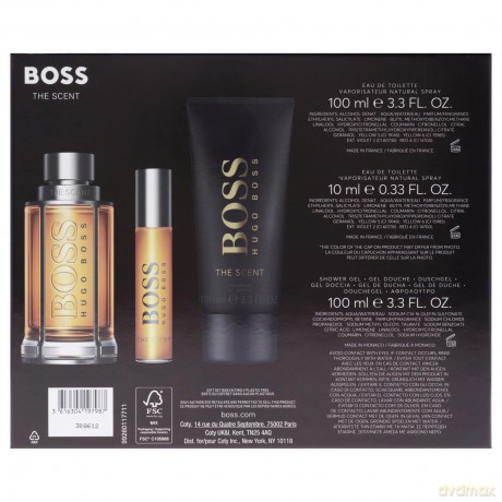 Hugo Boss Boss The Scent - Woda toaletowa 100 ml + sprchový gel 100 ml + Woda toaletowa 10 ml
