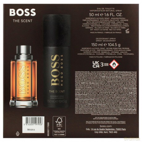 Hugo Boss Boss The Scent - Woda toaletowa 50 ml + deodorant spray 150 ml