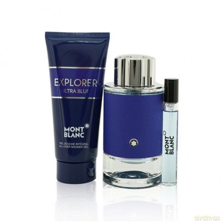 Montblanc Explorer Ultra Blue - Woda perfumowana 100 ml + sprchový gel 100 ml + Woda perfumowana 7,5 ml