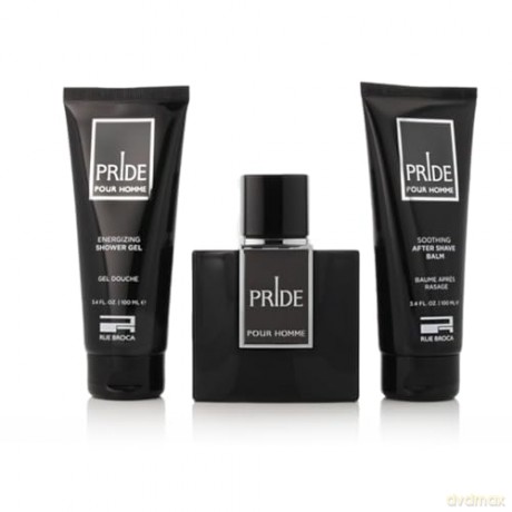 Rue Broca Pride Homme - Woda perfumowana 100 ml + sprchový gel 100 ml + balzám po holení 100 ml