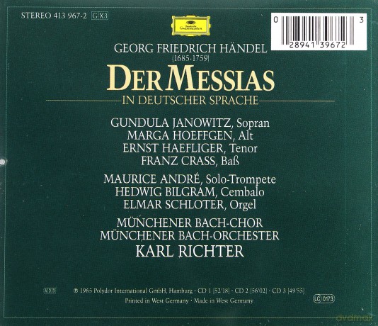 Mbo Mbc Richter: Handel:Der Messias [3CD]