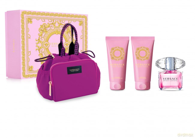 Versace Bright Crystal - Woda toaletowa 90 ml + body lotion 100 ml + shower gel 100 ml + cosmetic bag
