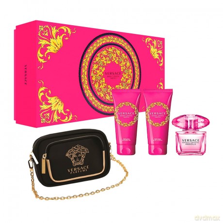 Versace Bright Crystal Absolu - Woda perfumowana 90 ml + body lotion 100 ml + shower gel 100 ml + Woda perfumowana 5 ml