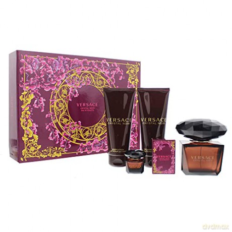 Versace Crystal Noir - Woda toaletowa 90 ml + body lotion 100 ml + shower gel 100 ml + Woda toaletowa 5 ml