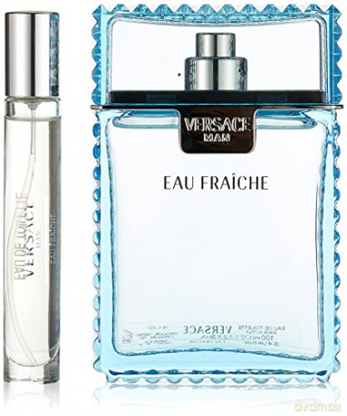 Versace Eau Fraiche Man - Woda toaletowa 100 ml + Woda toaletowa 10 ml + cosmetic bag