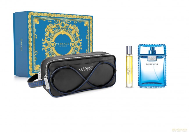 Versace Eau Fraiche Man - Woda toaletowa 100 ml + Woda toaletowa 10 ml + cosmetic bag