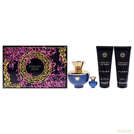 Versace Pour Femme Dylan Blue - Woda perfumowana 100 ml + body lotion 100 ml + shower gel 100 ml + Woda perfumowana 5 ml