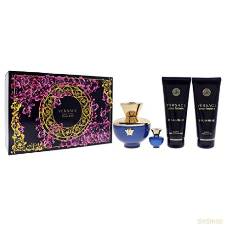 Versace Pour Femme Dylan Blue - Woda perfumowana 100 ml + body lotion 100 ml + shower gel 100 ml + Woda perfumowana 5 ml