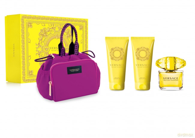 Versace Yellow Diamond - Woda toaletowa 90 ml + body lotion 100 ml + shower gel 100 ml + cosmetic bag