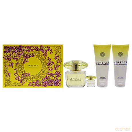Versace Yellow Diamond - Woda toaletowa 90 ml + body lotion 100 ml + shower gel 100 ml + Woda toaletowa 5 ml