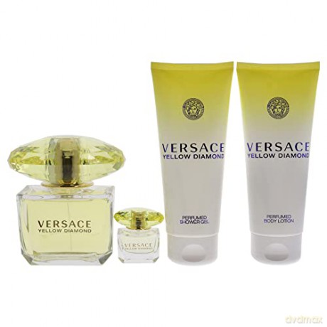 Versace Yellow Diamond - Woda toaletowa 90 ml + body lotion 100 ml + shower gel 100 ml + Woda toaletowa 5 ml
