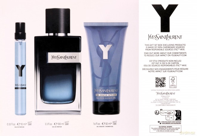 Yves Saint Laurent Y - Woda perfumowana 100 ml + sprchový gel 50 ml + Woda perfumowana 10 ml