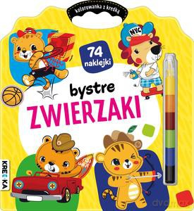 Kolorowanka z kredką, Bystre zwierzaki [KSIĄŻKA]
