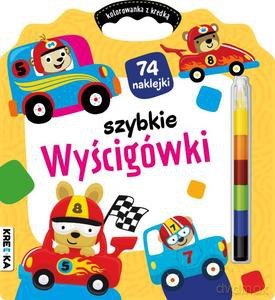 Kolorowanka z kredką, Szybkie wyścigówki [KSIĄŻKA]