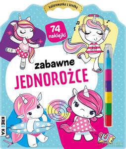 Kolorowanka z kredką, Zabawne jednorożce [KSIĄŻKA]