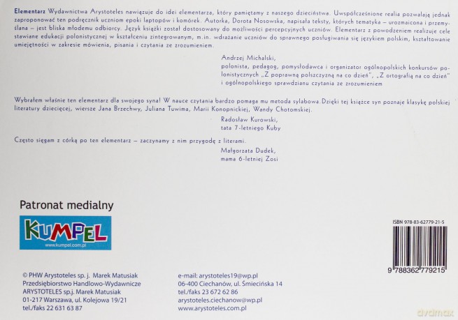 Elementarz Polecany Przez Nauczycieli [KSIĄŻKA]