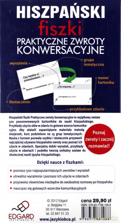 Hiszpański Fiszki Praktyczne Zwroty Konwersacyjne [KSIĄŻKA]