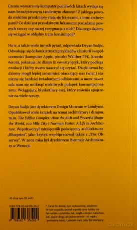 Język Rzeczy Dizajn I Luksus Moda I Sztuka W Jaki Sposób Przedmioty Nas Uwodzą - Deyan Sudjic [KSIĄŻKA]