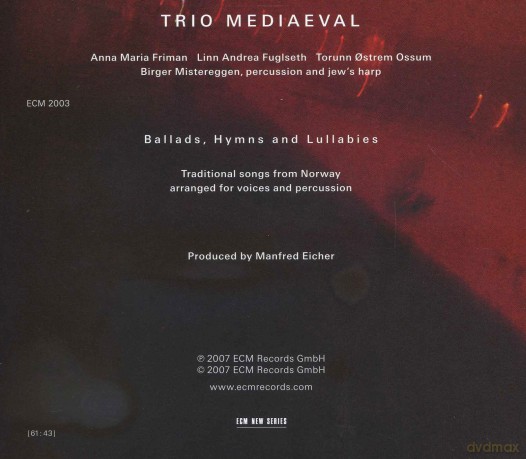 Mediaeval Trio: Folk Songs [CD]