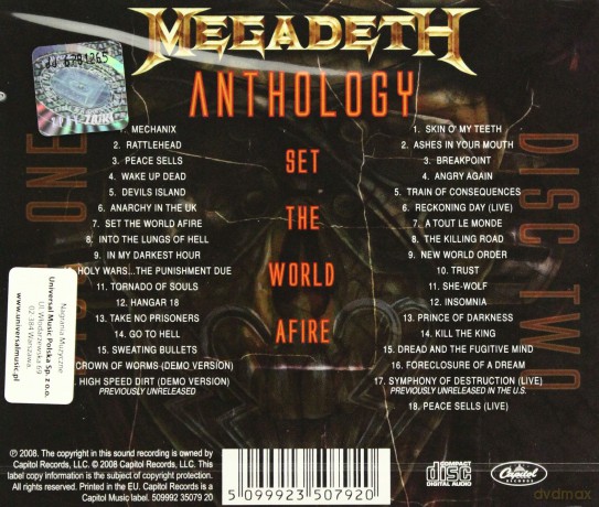 Megadeth: Anthology: Set The World Afire [2CD]