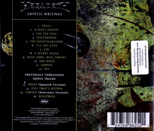 Megadeth: Cryptic Writings [CD]