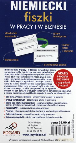 Niemiecki Fiszki w Pracy i w Biurze [KSIĄŻKA]