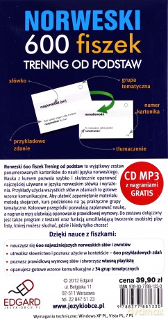 Norweski 600 Fiszek Trening Podstawowy + Cd [KSIĄŻKA]