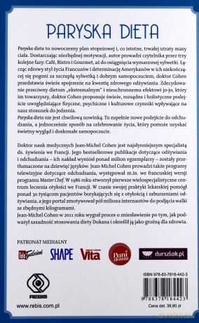 Paryska Dieta Jak Osiągnąć Optymalną Masę Ciała i Ją Utrzymać - Jean-Michel Cohen [KSIĄŻKA]
