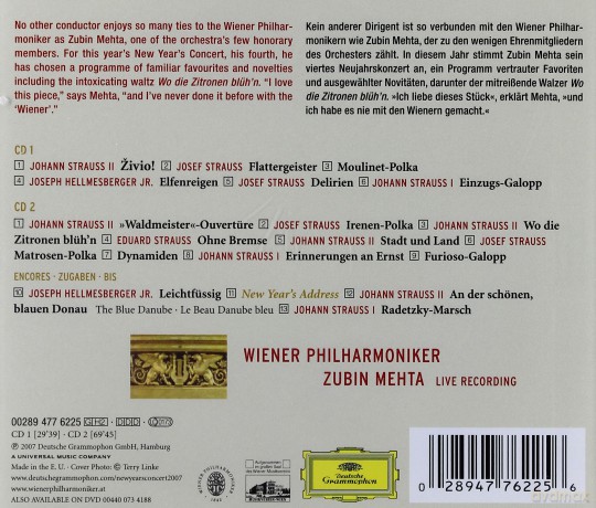 Mehta Wp: New Year\'s Concert 2007 [2CD]