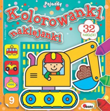Pojazdy Kolorowanki Naklejanki 9 - Piotr Kozera [KSIĄŻKA]
