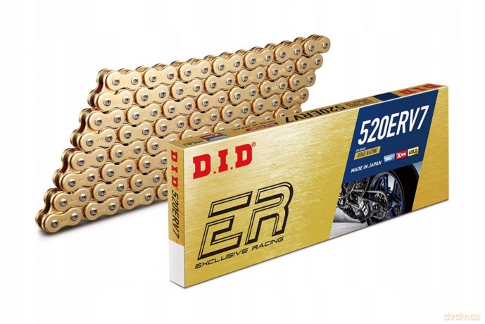 Łańcuch napędowy DID 520 ERV7 110 X-Ring G&G otwarty z zakuwką złoty