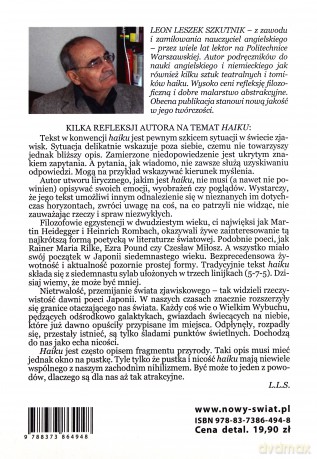 Stąd Do Nicości Haiku - Leon Leszek Szkutnik [KSIĄŻKA]