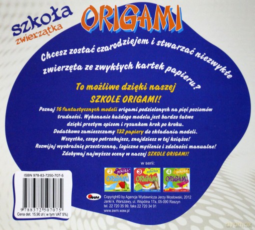 Szkoła Origami 1 Zwierzęta [KSIĄŻKA]