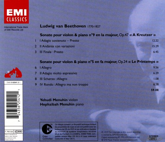 Yehudi Menuhin: Voix De Son Sonates Violin [CD]