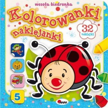 Wesoła Biedronka Kolorowanki Naklejanki 5 - Piotr Kozera [KSIĄŻKA]