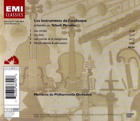 Yehudi Menuhin/Royal Philharm.Orch.: Les Instruments De L'orchestre [CD]