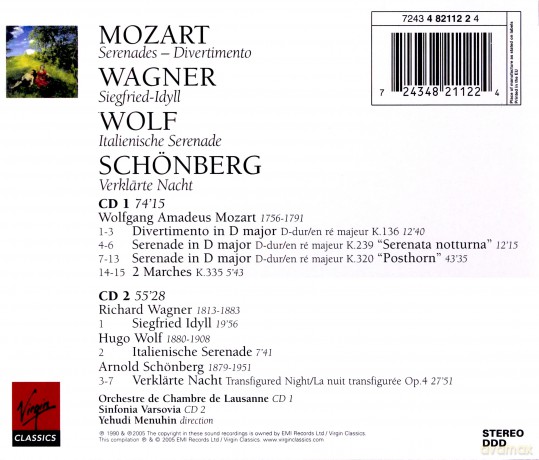 Menuhin: Virgin De V. - Serenades [2CD]