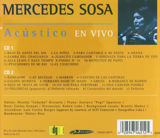 Mercedes Sosa: Acustico Live [2CD]