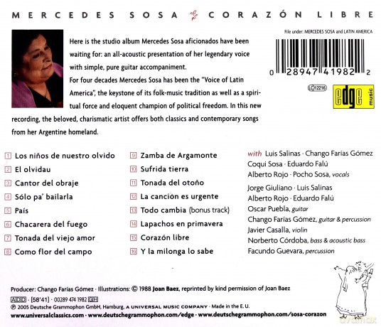 Mercedes Sosa: Corazon Libre [CD]