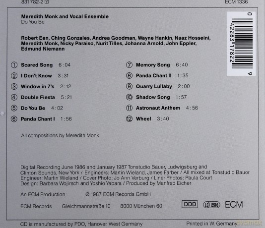Meredith Monk: Do You Be [CD]